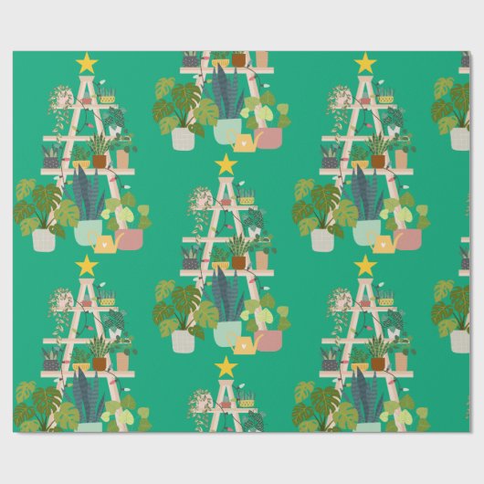 Weihnachtsmarkt-Pflanze Geschenkpapier (Flach)