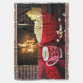 Weihnachtsmarkt - Popcorn und Heiße Apfelwein Decke (Vorderseite Vertikal)