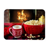Weihnachtsmarkt - Popcorn und Heiße Apfelwein Magnet (Horizontal)