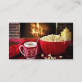 Weihnachtsmarkt - Popcorn und Heiße Apfelwein Visitenkarte (Rückseite)