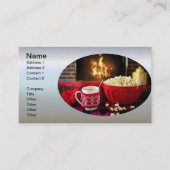 Weihnachtsmarkt - Popcorn und Heiße Apfelwein Visitenkarte (Vorderseite)