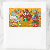 Weihnachtsmarkt Rechteckiger Aufkleber (Tasche)