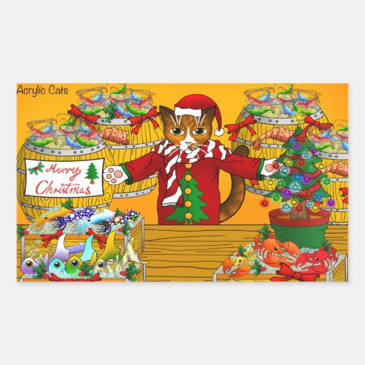 Weihnachtsmarkt Rechteckiger Aufkleber (Vorderseite)