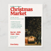 Weihnachtsmarkt Retro-Editorial-Foto-Flyer Flyer (Vorne)