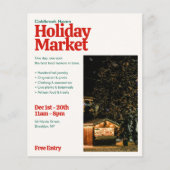 Weihnachtsmarkt Retro-Foto-Flyer Flyer (Vorne)