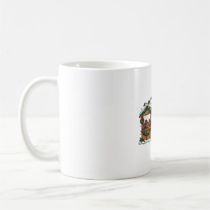 Weihnachtsmarkt Schnee Stände Nacht Kunst Kaffeetasse