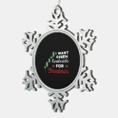 Weihnachtsmarkt Schneeflocken Zinn-Ornament (Rechts)