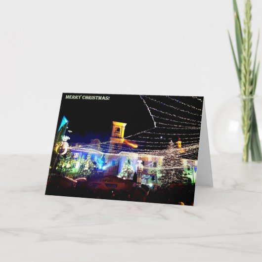 Weihnachtsmarkt-Schwarze Karte (Vorderseite)