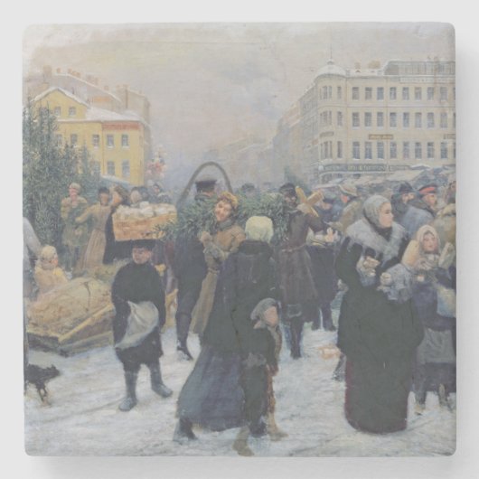 Weihnachtsmarkt Steinuntersetzer (Vorderseite)