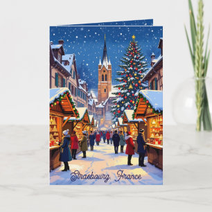 Weihnachtsmarkt Straßburg, Frankreich Personalisie Karte