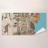 Weihnachtsmarkt Straßburg Frankreich Retro inspiri Badehandtuch (Badehandtuch)