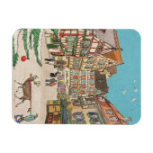 Weihnachtsmarkt Straßburg Frankreich Retro inspiri Magnet (Horizontal)