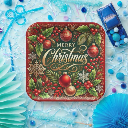 Weihnachtsmarkt-Teller Pappteller (Party)