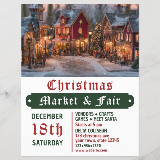 Weihnachtsmarkt und Messe Flyer (Vorne)