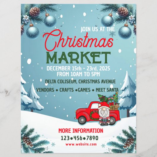 Weihnachtsmarkt und Messe Flyer (Vorne)