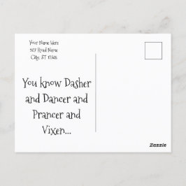 Weihnachtsmarkt-Wurstkarte Postkarte
