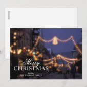 Weihnachtsmarktlichter Feiertagskarte (Vorne/Hinten)