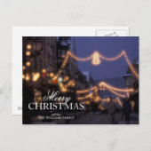 Weihnachtsmarktlichter Feiertagspostkarte (Vorne/Hinten)