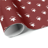 Weihnachtsmarotte, weiße Schneeflocken Schneestern Geschenkpapier (Rolleneckpunkt)