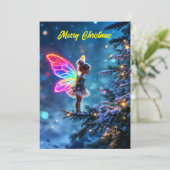 Weihnachtsmärsche Winterwald festliche Magie Einladung (Stehend Vorderseite)