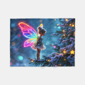 Weihnachtsmärsche Winterwald festliche Magie Fleecedecke (Vorderseite (Horizontal))