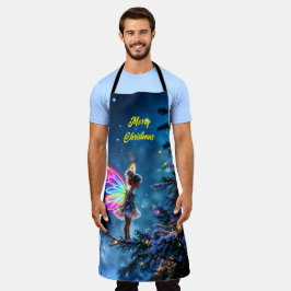 Weihnachtsmärsche Winterwald festliche Magie Schürze