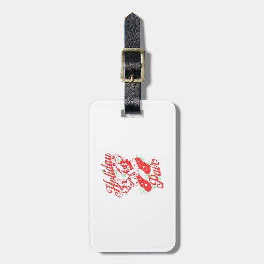 Weihnachtsmascot Socken Gepäckanhänger (Vorderseite vertikal)