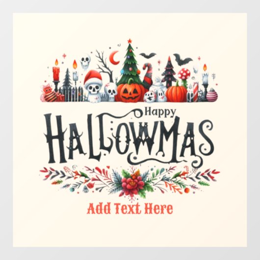 Weihnachtsmashup Fensteraufkleber (Blatt)