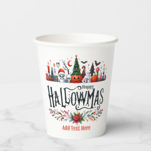 Weihnachtsmashup Pappbecher (Rückseite)