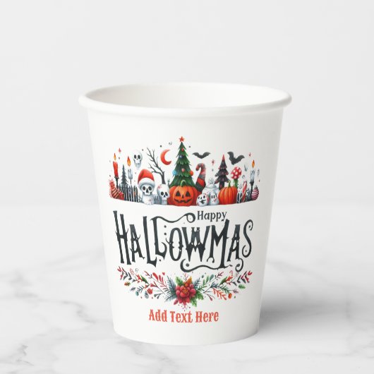 Weihnachtsmashup Pappbecher (Vorderseite)