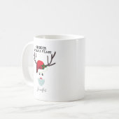 Weihnachtsmaske Reindeer Personalisiert Kaffeetasse (Vorderseite Links)