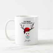 Weihnachtsmaske Reindeer Personalisiert Kaffeetasse (Links)