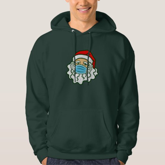 Weihnachtsmaske, santa claus bart hoodie (Vorderseite)