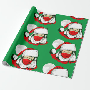 Weihnachtsmaske Santa Claus Moon Geschenkpapier