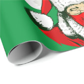 Weihnachtsmaske Santa Claus Moon Geschenkpapier (Rolleneckpunkt)