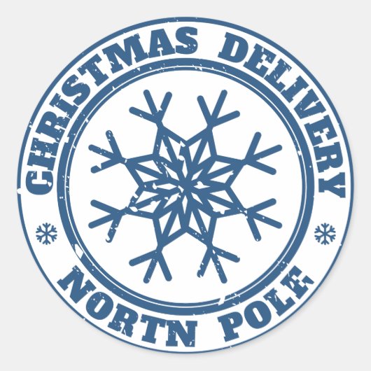 Weihnachtsmast Runder Aufkleber (Vorderseite)
