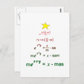 Weihnachtsmathe Postkarte (Vorne/Hinten)