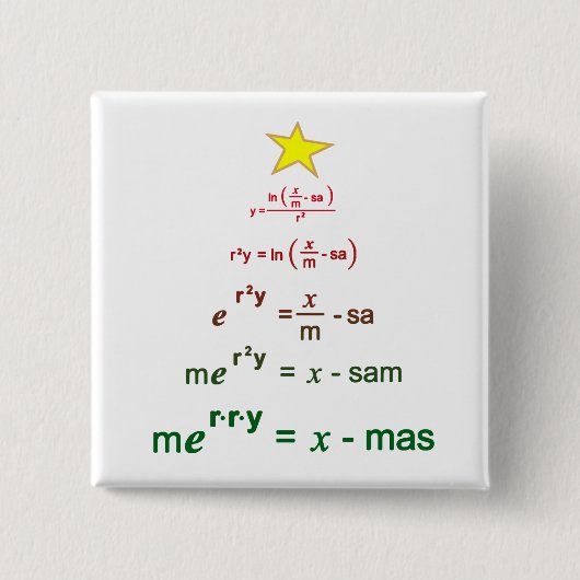 Weihnachtsmathematik Button (Vorderseite)