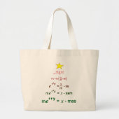 Weihnachtsmathematik Jumbo Stoffbeutel (Vorne)