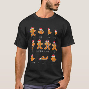 Weihnachtsmathematik Lehrer Fraction Gingerbrei Co T-Shirt