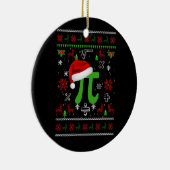 Weihnachtsmathematik Pi Weihnachtsmannmütze Kostüm Keramik Ornament (Rechts)