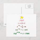 Weihnachtsmathematik Postkarte (Vorne/Hinten)