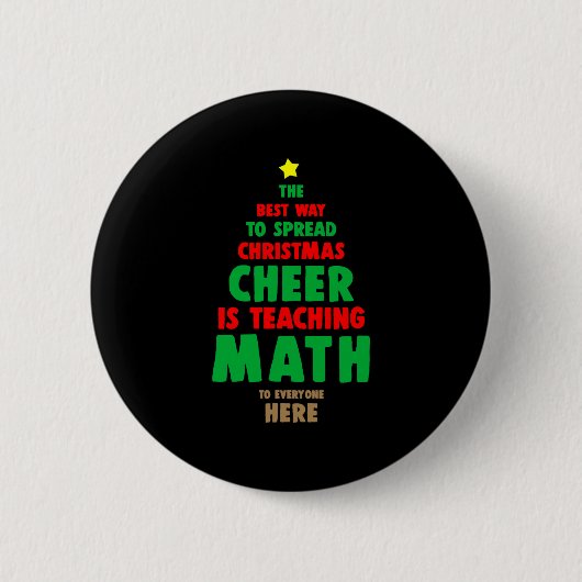 Weihnachtsmathematikerin Button (Vorderseite)