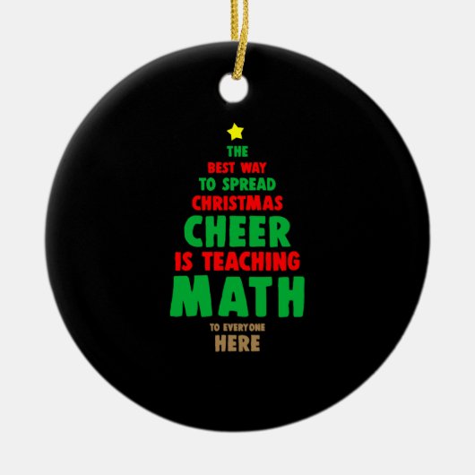 Weihnachtsmathematikerin Keramik Ornament (Vorne)