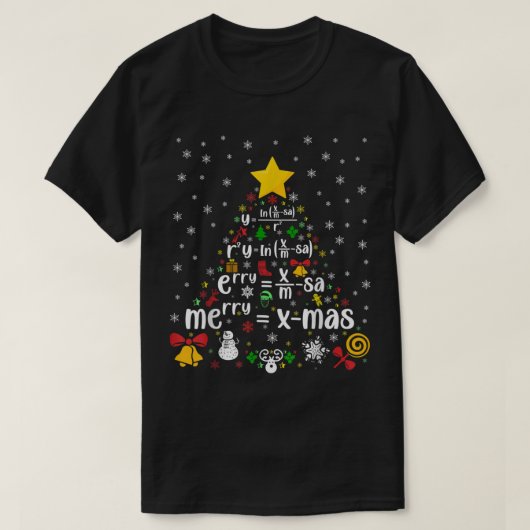 Weihnachtsmathematikprofessor xmas Mathematiker Ma T-Shirt (Design vorne)