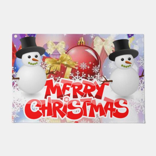 Weihnachtsmatte, frohe Weihnachten Fußmatte (Vorderseite)