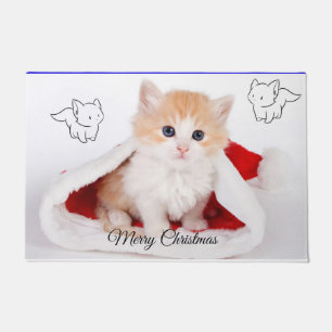 Weihnachtsmatte, Frohe Weihnachtskätzchen Fußmatte