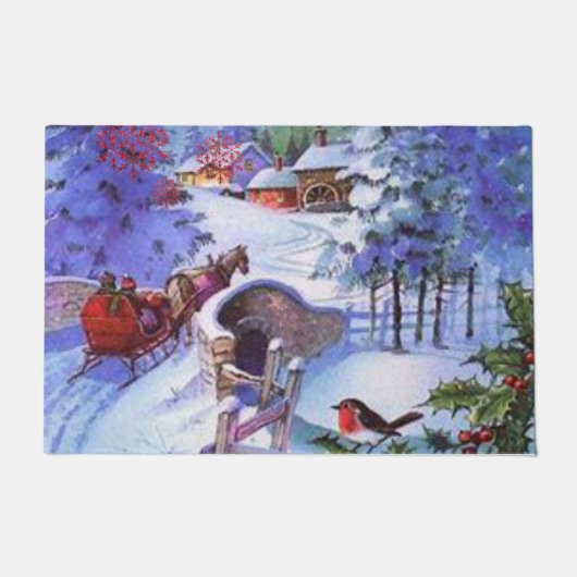 Weihnachtsmatte Fußmatte (Vorderseite)