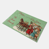 Weihnachtsmatte Fußmatte (Schrägansicht)