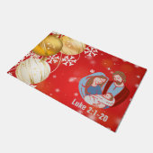 Weihnachtsmatte Jesus Geburt -24" x 36" Türmatte (Schrägansicht)